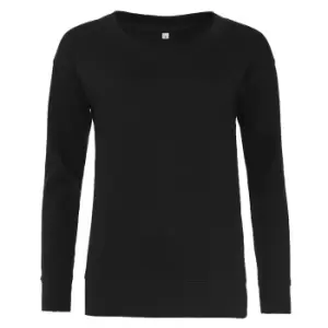 AWDis Hoods Womens/Ladies Girlie Fashion Sweatshirt (XS) (Jet Black)