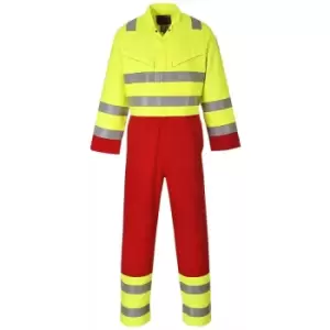 Portwest FR90YERL - sz L Bizflame Services Coverall - Yellow - Yellow