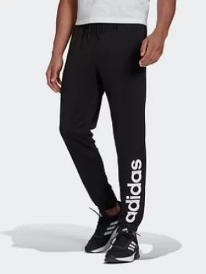adidas Essentials French Terry Tapered Elastic Cuff Logo Joggers, Black Size XL Men
