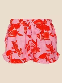 Accessorize Girls Fruity Floral Short - Pink, Size Age: 9-10 Years, Women