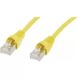 Telegaertner L00002A0116 RJ45 Network cable, patch cable CAT 6A S/FTP 3m Yellow Flame-retardant, incl. detent, Flame-retardant, Halogen-free, UL-appro