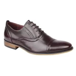 Goor Childrens Boys Capped Lace Oxford Brogue Shoes (3 UK) (Oxblood)