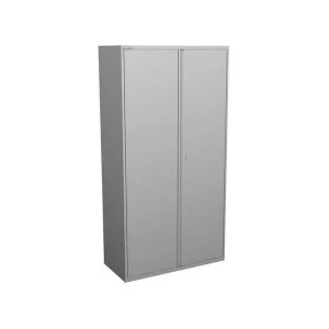 Bisley Two Door Steel Storage Cupboard 914x470x1970 1985mm with 4 Shelves Grey
