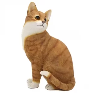 Cat Figurine Of Sitting Ginger & White Cat By Lesser & Pavey