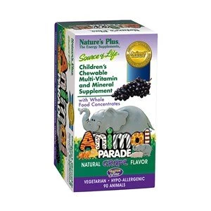 Natures Plus Source of Life Animal Parade Grape Flavor Chewables 90 Tabs