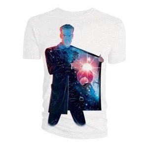 Doctor Who - 12th Doctor Galaxy Coat Lining Mens X-Large T-Shirt - White