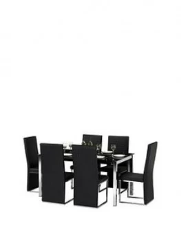 Julian Bowen Set Of Tempo Table & 6 Tempo Chairs