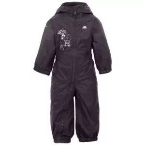Trespass Baby Unisex Dripdrop Padded Waterproof Rain Suit (12/18 Months) (Dark Grey)