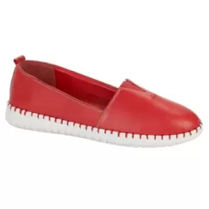 Mod Comfys Womens/Ladies Softie Leather Casual Shoes (5 UK) (Red)