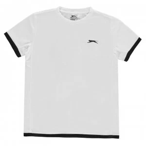 Slazenger Court T Shirt Junior Boys - White