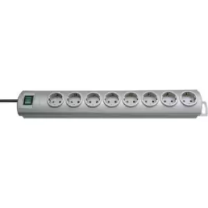 Brennenstuhl 1153390128 Power strip (+ switch) 8x Silver PG connector