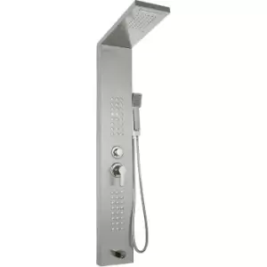 5 In 1 Shower Column Tower Panel With Twin Heads Massage Jets Rainfall Tub Spout