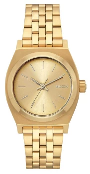 Nixon Medium Time Teller All Gold Gold IP Steel Bracelet Watch