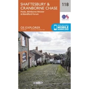Shaftesbury, Cranbourne Chase, Poole, Wimbourne Minster and Blandford by Ordnance Survey (Sheet map, folded, 2015)