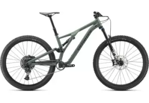2022 Specialized Stumpjumper Comp Alloy Full Suspension Mountain Bike in Gloss Sage Green and Forest Green