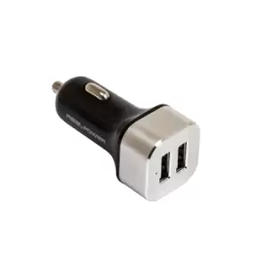 RealPower 176635 mobile device charger Black, Silver Auto