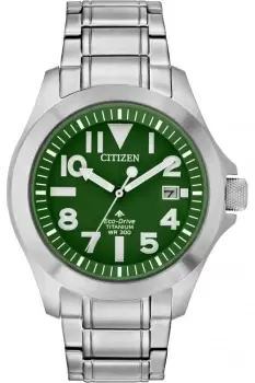 Gents Citizen Eco-Drive Titanium Bracelet Watch BN0116-51X