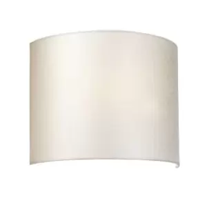 Cooper Medium Curved Wall Light Brass Ivory Faux Silk Shade