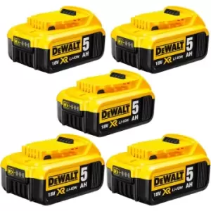 DCB184 18v xr 5.0Ah Battery (Pack of 5) - Dewalt