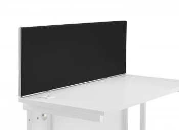 1200 Straight Upholstered Desktop Screen - Black