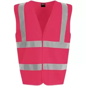 PRO RTX High Visibility Unisex Waistcoat (3XL) (Pink) - Pink