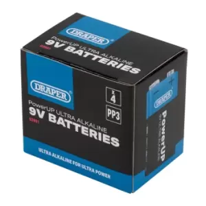 Draper PowerUP 03981 Ultra Alkaline 9V Batteries (Pack of 4)