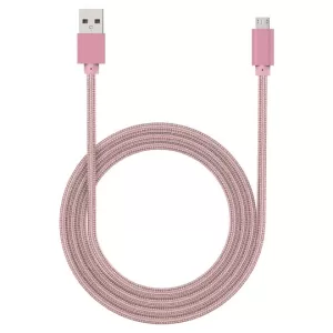 1m Rose Gold Micro USB Braided Cable