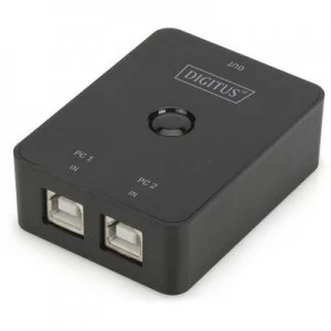 Digitus DA-70135-2 1+2 ports USB 2.0 changeover switch Black