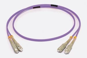 Fiber Duplex Patch Cord Om3 50/125 Lc/st Purple- 1 M