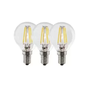 5 Watts E14 LED Bulb Clear Golf Ball Cool White Dimmable, Pack of 3