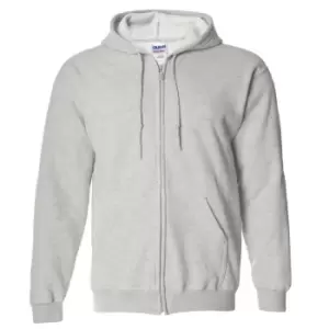 Gildan Heavy Blend Unisex Adult Full Zip Hooded Sweatshirt Top (M) (Ash)