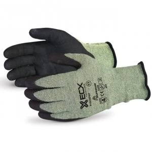Superior Glove Emerald Cx Kevlar Wire Core Nitrile Palm 10 Black Ref