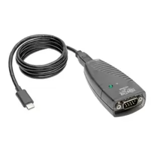 Tripp Lite USA-19HS-C USB-C to Serial DB9 RS232 Adapter Cable - 3 ft. (0.91 m) Keyspan High-Speed (M/M) TAA