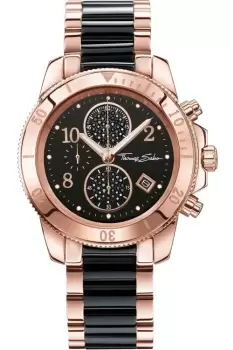 Ladies Thomas Sabo Glam Ceramic Chronograph Watch WA0223-268-203-40MM