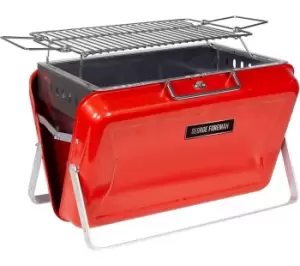 GEORGE FOREMAN Go Anywhere Briefcase GFPTBBQ1005R Portable Charcoal BBQ - Red