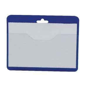 Durable Blue SecurityVisitor Badge Without Clip 60x90mm Pack of 50