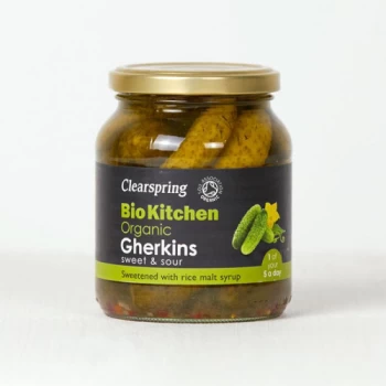 Clearspring Organic Gherkins - Sweet&amp;Sour - 350g x 6