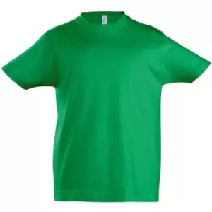 SOLS Kids Unisex Imperial Heavy Cotton Short Sleeve T-Shirt (10yrs) (Kelly Green)