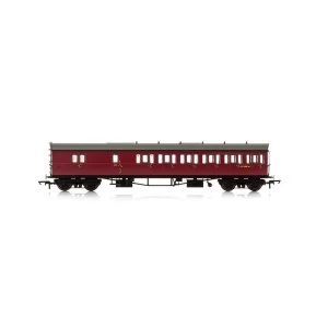Hornby BR Collett 57' Bow Ended W4951W D98 Six Compartment Brake Third (Right Hand) Era 4 Model Train