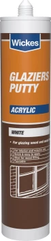 Wickes Glaziers Acrylic Putty - White 310ml