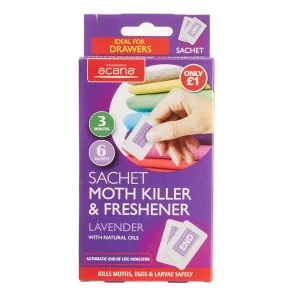 Acana Sachet Moth Killer and Freshener - 6 Pack