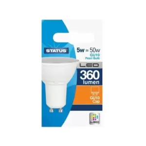 Status International GU10 5W LED 360 Lumens Pearl Warm White Boxed