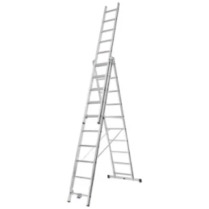 AluPro Black Line Fixed Stabiliser Bar Combination Ladder 3x10