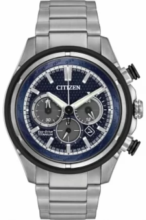 Mens Citizen Super Titanium Titanium Chronograph Eco-Drive Watch CA4240-82L