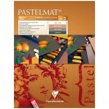 Clairefontaine PastelMat Pastel Card Pad No2 Assorted Colours 18cm x 24cm 360gsm 12 Sheets