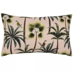 Evans Lichfield Palm Tree Outdoor Cushion Cover (One Size) (Blush)