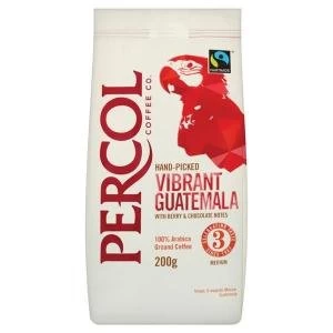 Percol 200g Fairtrade Guatemala Ground Coffee Medium Roasted 0403272