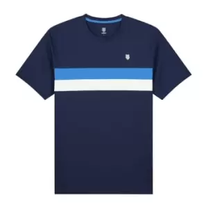 K Swiss Core Stripe Crew T Shirt Mens - Blue