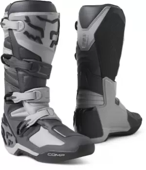 FOX Comp Motocross Boots, grey, Size 45, grey, Size 45