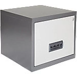 Pierre Henry Filing Cabinet Silver, White 400 x 400 x 370mm